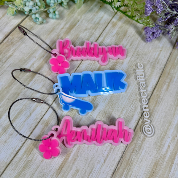 Customized Acrylic Name Tag, Glows in the dark, Personalized Acrylic Name Tag.
