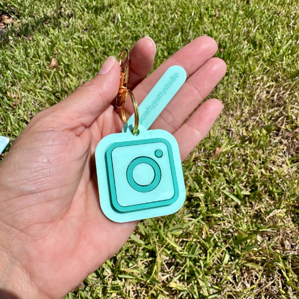Instagram Profile Keychain, Business Keychain, Social media Keychain.