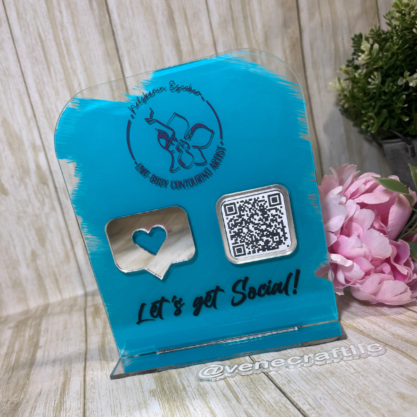 QR Code Sign. Social Media Sign. Payment QR Code.