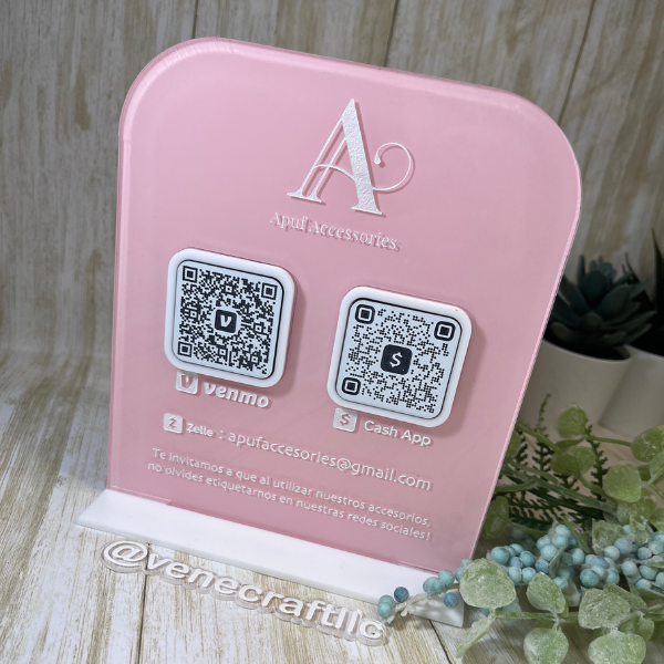 QR Code Sign. Social Media Sign. Payment QR Code.