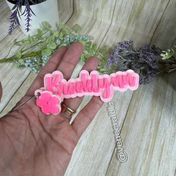 Customized Acrylic Name Tag, Glows in the dark, Personalized Acrylic Name Tag.