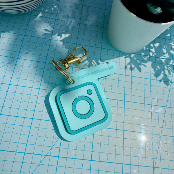 Instagram Profile Keychain, Business Keychain, Social media Keychain.