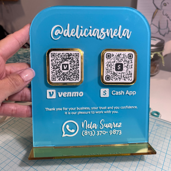 QR Code Sign. Social Media Sign. Payment QR Code.