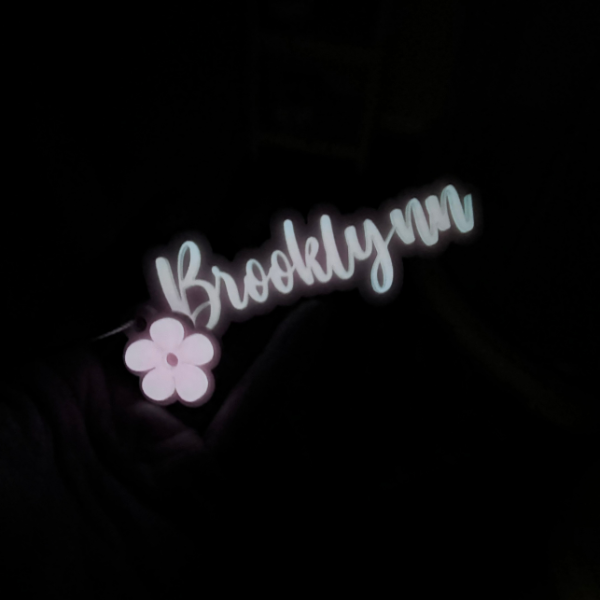 Customized Acrylic Name Tag, Glows in the dark, Personalized Acrylic Name Tag.