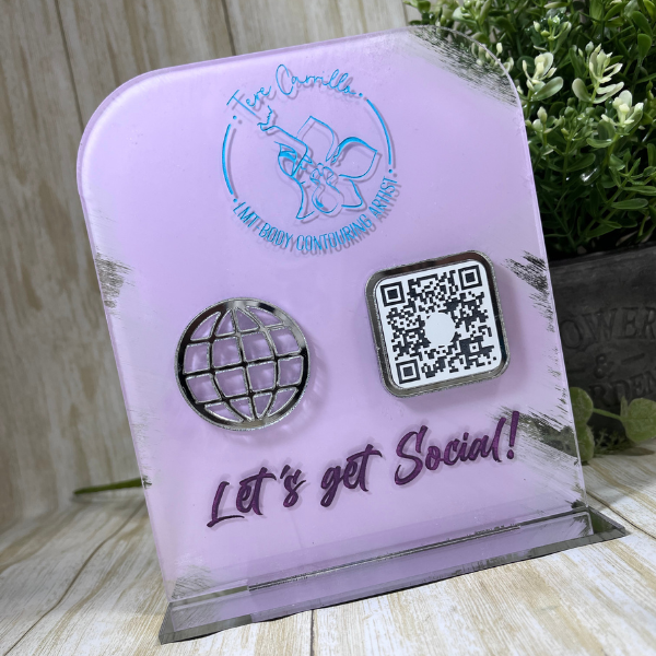 QR Code Sign. Social Media Sign. Payment QR Code.