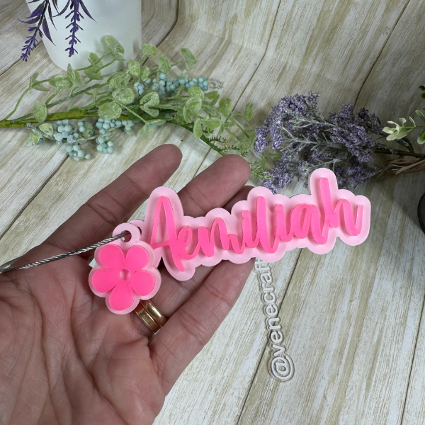 Customized Acrylic Name Tag, Glows in the dark, Personalized Acrylic Name Tag.