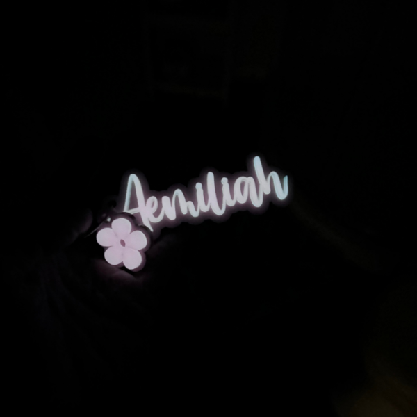 Customized Acrylic Name Tag, Glows in the dark, Personalized Acrylic Name Tag.