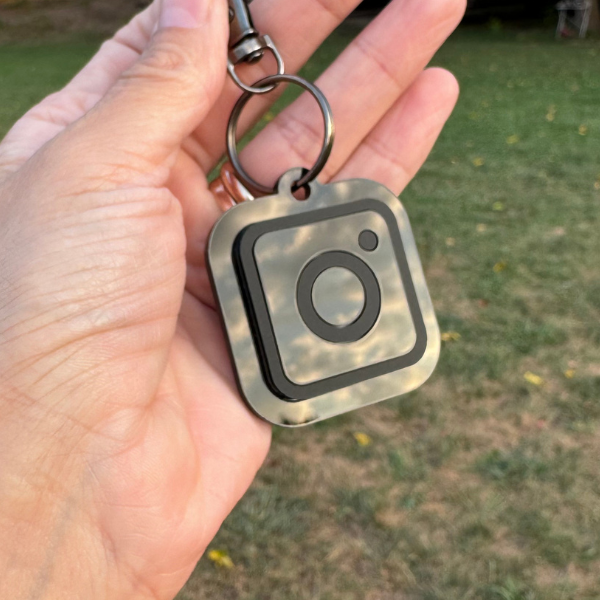 Instagram Profile Keychain, Business Keychain, Social media Keychain.