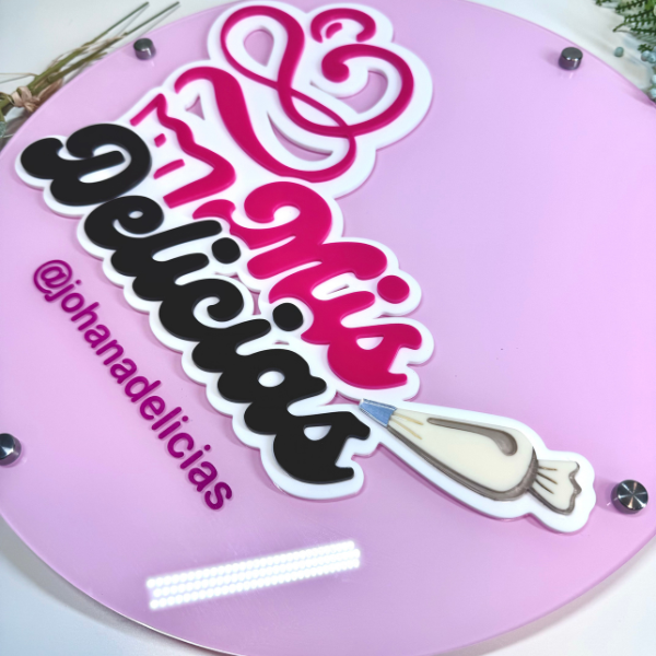 Custom Round Logo. Custom Business Sign. Custom Acrylic Sign.