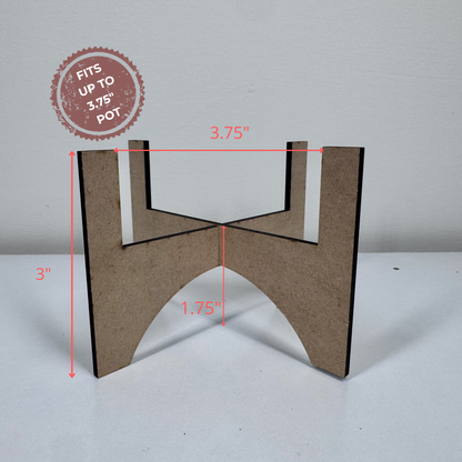 Modern Wooden Plant Stand | Fits 3.5 Inch Pot, Minimalist Decor