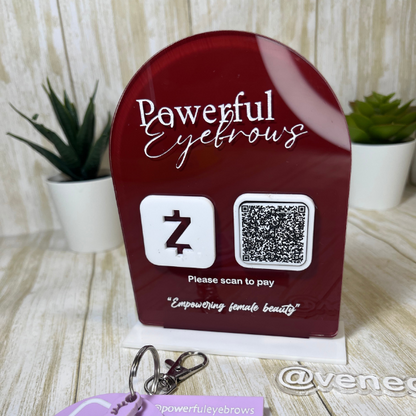Mini QR Code Sign. Social Media Sign. Payment QR Code.