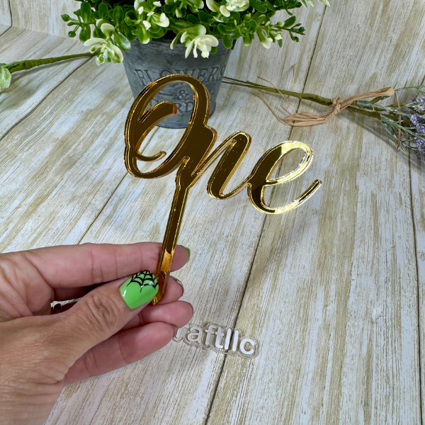 One Birthday Cake. First Birthday Cake Topper.