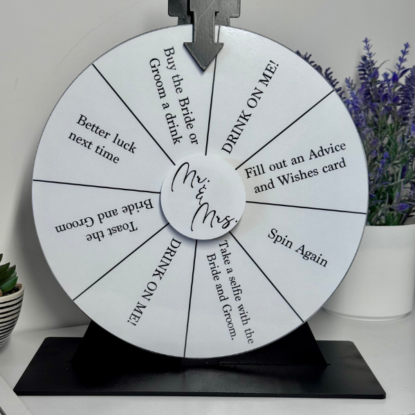 Wedding Games Roulette. Party Games Wheel. Baby Shower Fun Games.