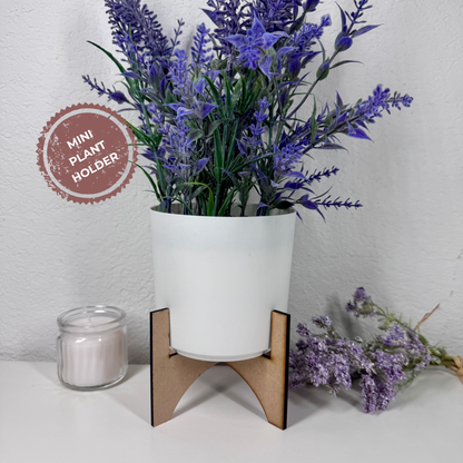Modern Wooden Plant Stand | Fits 3.5 Inch Pot, Minimalist Decor