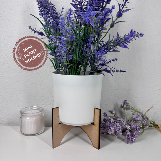 Modern Wooden Plant Stand | Fits 3.5 Inch Pot, Minimalist Decor