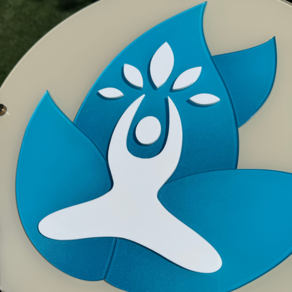 Custom Round Logo. Custom Business Sign. Custom Acrylic Sign.