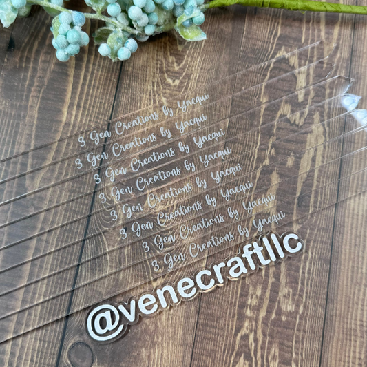 Clear Acrylic Cake  Topper Sticks, Drink Stirrer.
