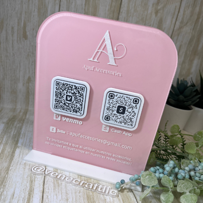 QR Code Sign. Social Media Sign. Payment QR Code.