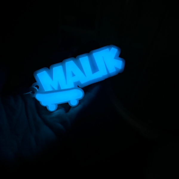 Customized Acrylic Name Tag, Glows in the dark, Personalized Acrylic Name Tag.