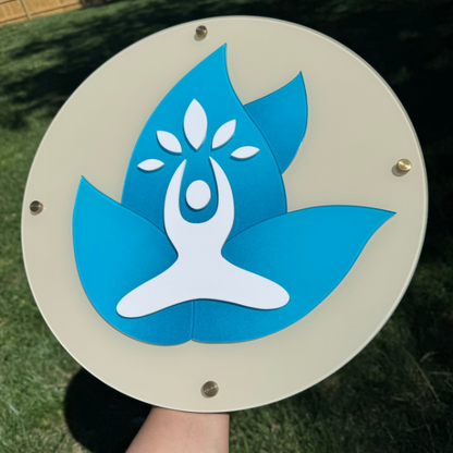Custom Round Logo. Custom Business Sign. Custom Acrylic Sign.