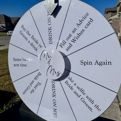 Wedding Games Roulette. Party Games Wheel. Baby Shower Fun Games.