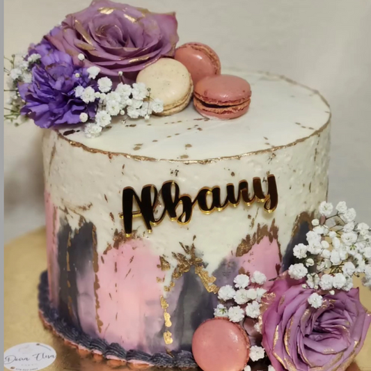 Customized Acrylic Cake Topper. Cake Name Tag. Cake Charm.