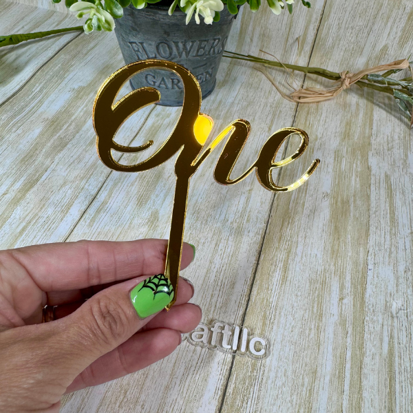 One Birthday Cake. First Birthday Cake Topper.