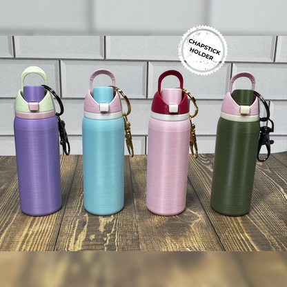 Mini Tumbler Chapstick Holder Keychain