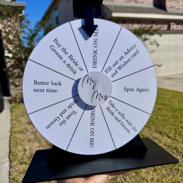 Wedding Games Roulette. Party Games Wheel. Baby Shower Fun Games.
