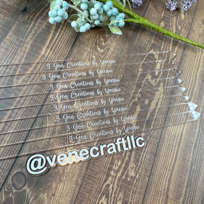 Clear Acrylic Cake  Topper Sticks, Drink Stirrer.