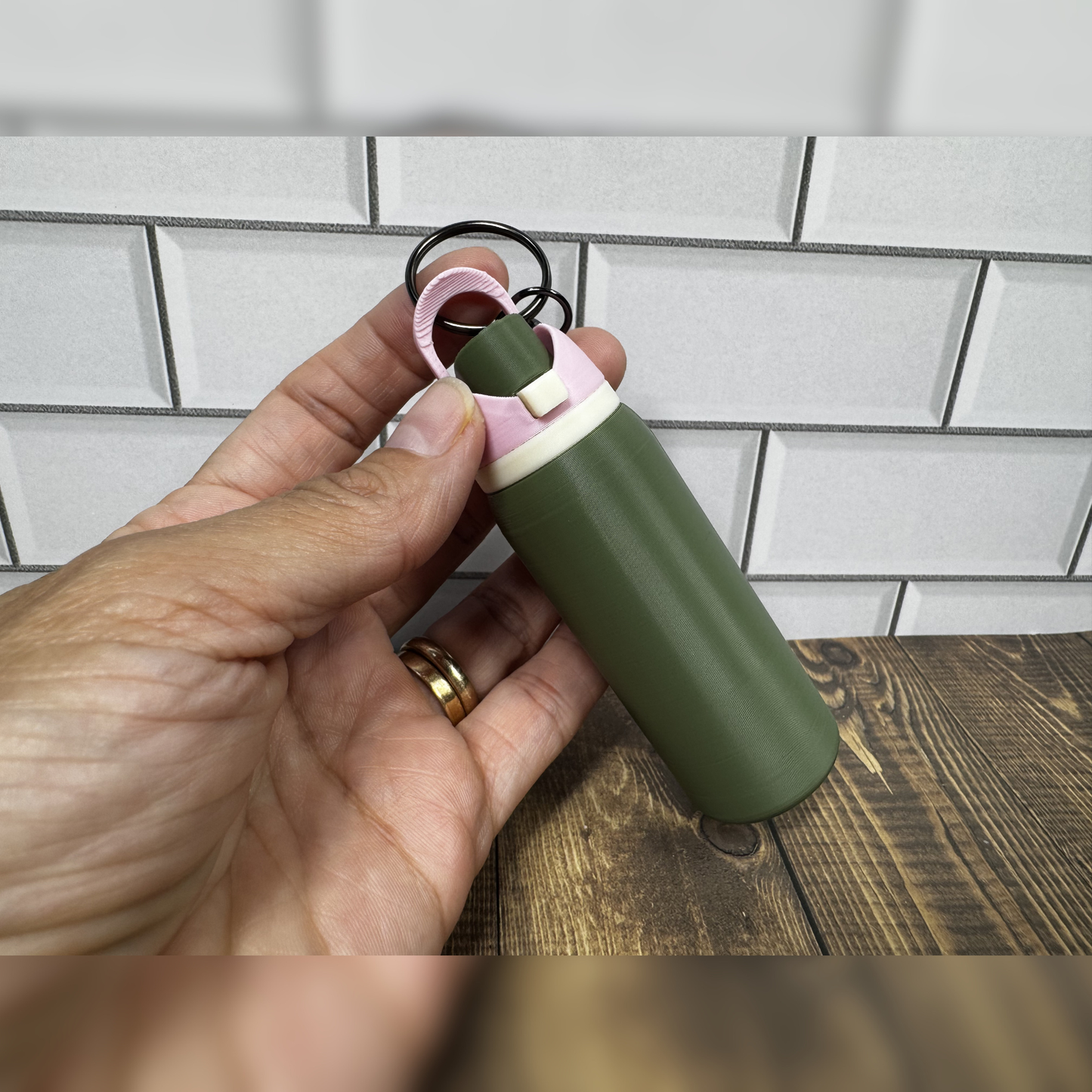 Mini Tumbler Chapstick Holder Keychain