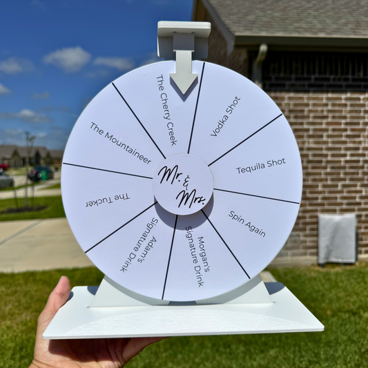 Wedding Games Roulette. Party Games Wheel. Baby Shower Fun Games.