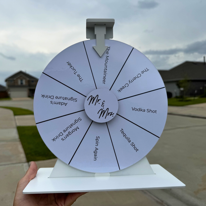 Wedding Games Roulette. Party Games Wheel. Baby Shower Fun Games.