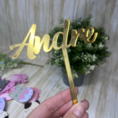 Customized Acrylic Cake Topper. Cake Name Tag. Cake Charm.