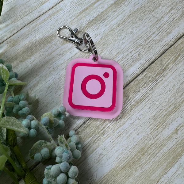 Instagram Profile Keychain, Business Keychain, Social media Keychain.