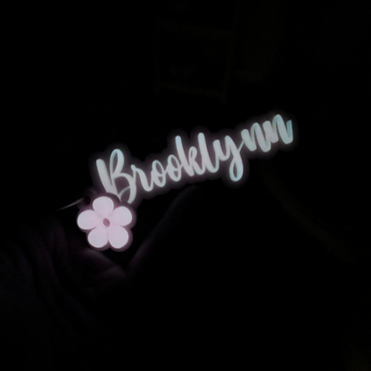 Customized Acrylic Name Tag, Glows in the dark, Personalized Acrylic Name Tag.