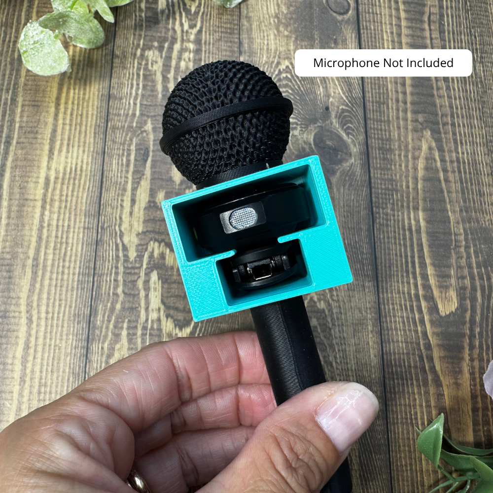 Custom Microphone Flag with Logo | Personalized 3D Printed Microphone Holder