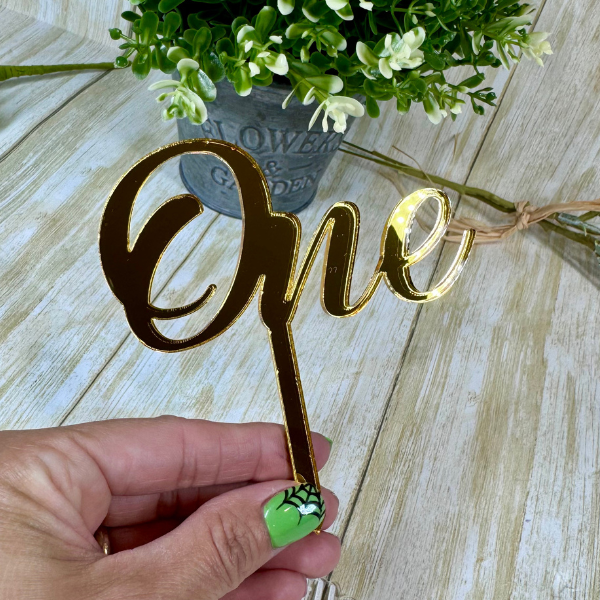 One Birthday Cake. First Birthday Cake Topper.