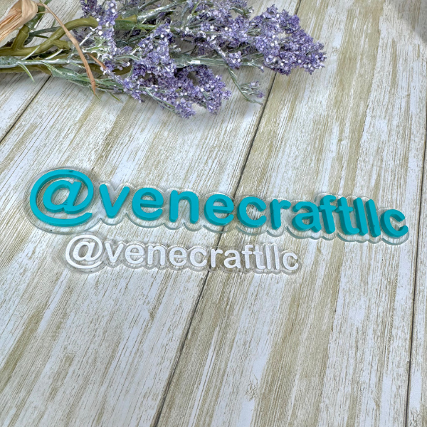 Acrylic Watermark, Photo Watermark, Acrylic Name Tag.