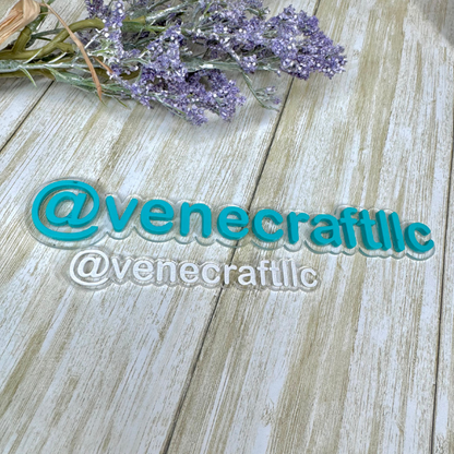 Acrylic Watermark, Photo Watermark, Acrylic Name Tag.