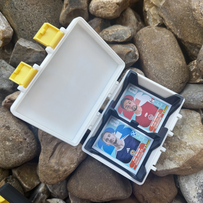 Double Soccer Sticker Storage Box | Organizer for Trading Cards & Collectibles