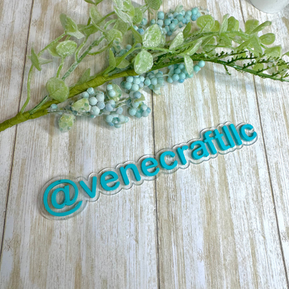 Acrylic Watermark, Photo Watermark, Acrylic Name Tag.