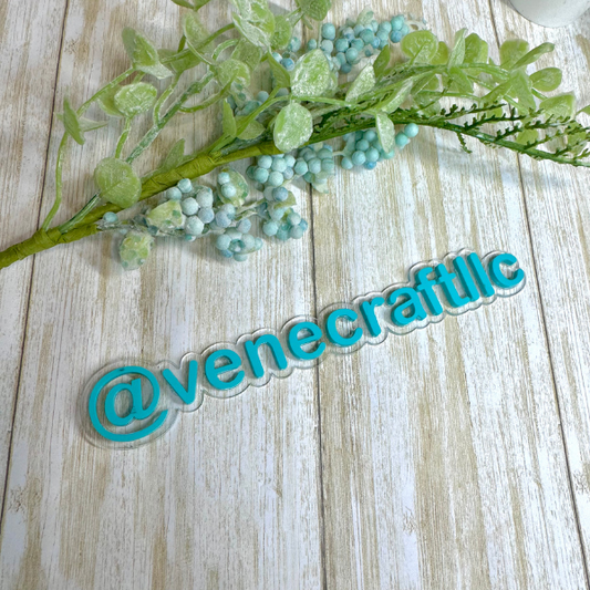 Acrylic Watermark, Photo Watermark, Acrylic Name Tag.