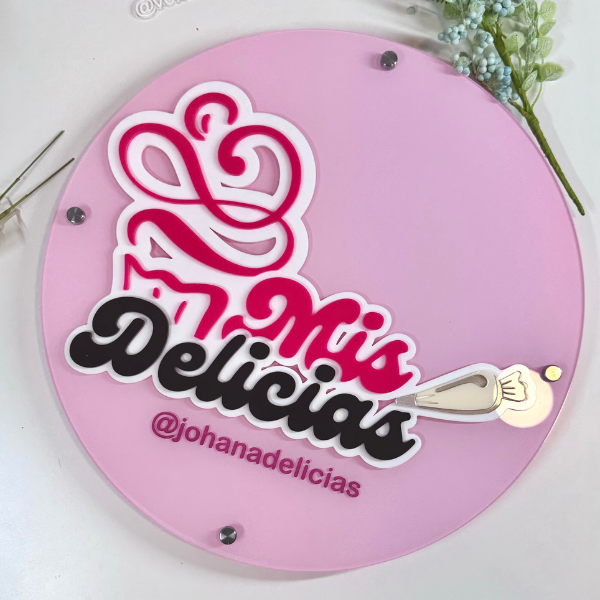 Custom Round Logo. Custom Business Sign. Custom Acrylic Sign.