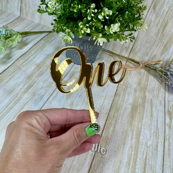One Birthday Cake. First Birthday Cake Topper.