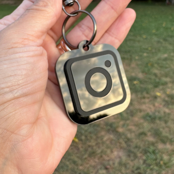 Instagram Profile Keychain, Business Keychain, Social media Keychain.