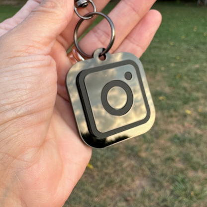 Instagram Profile Keychain, Business Keychain, Social media Keychain.