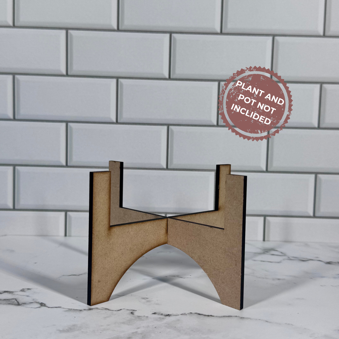 Modern Wooden Plant Stand | Fits 3.5 Inch Pot, Minimalist Decor