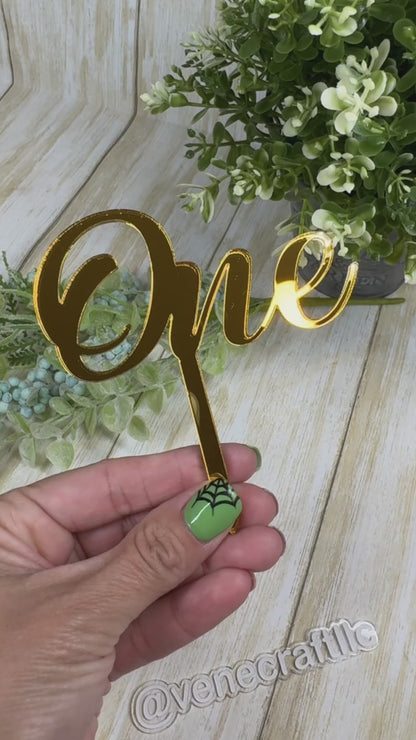 One Birthday Cake. First Birthday Cake Topper.