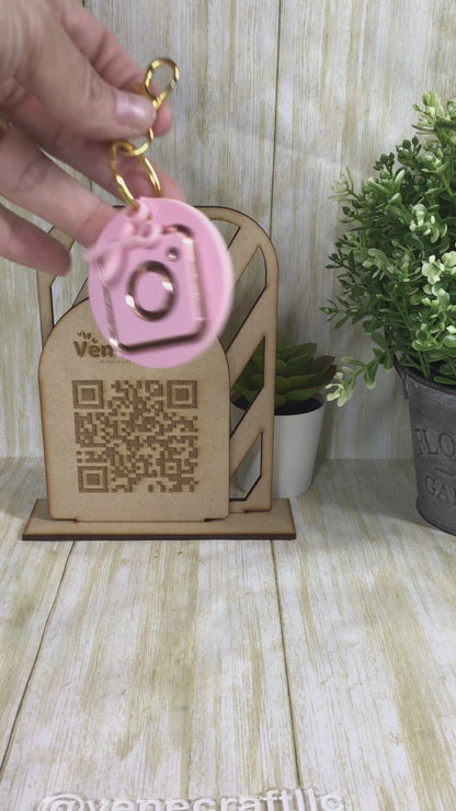 Instagram Profile Keychain, Business Keychain, Social media Keychain.